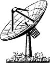 Antenna for receiving radio signals from satellites and from space